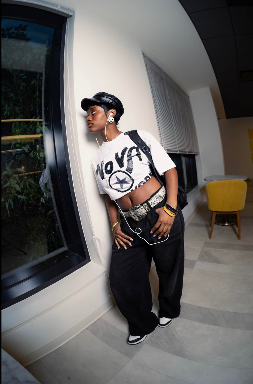 NOVA New York Space Club Tee – White / Light Purple (LIMITED)