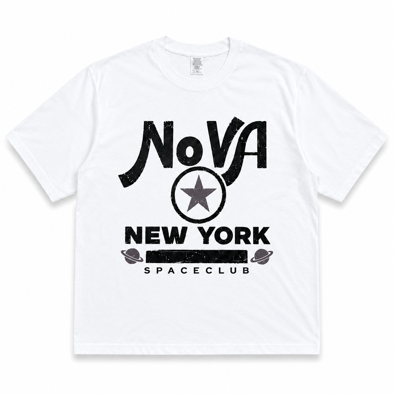 NOVA New York Space Club Tee – White / Light Purple (LIMITED)