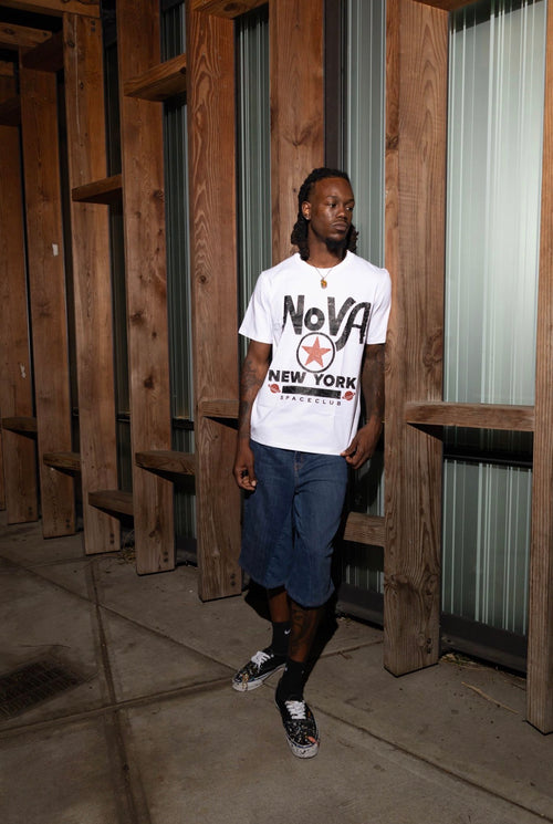 NOVA New York Space Club Tee – White / Red (LIMITED)
