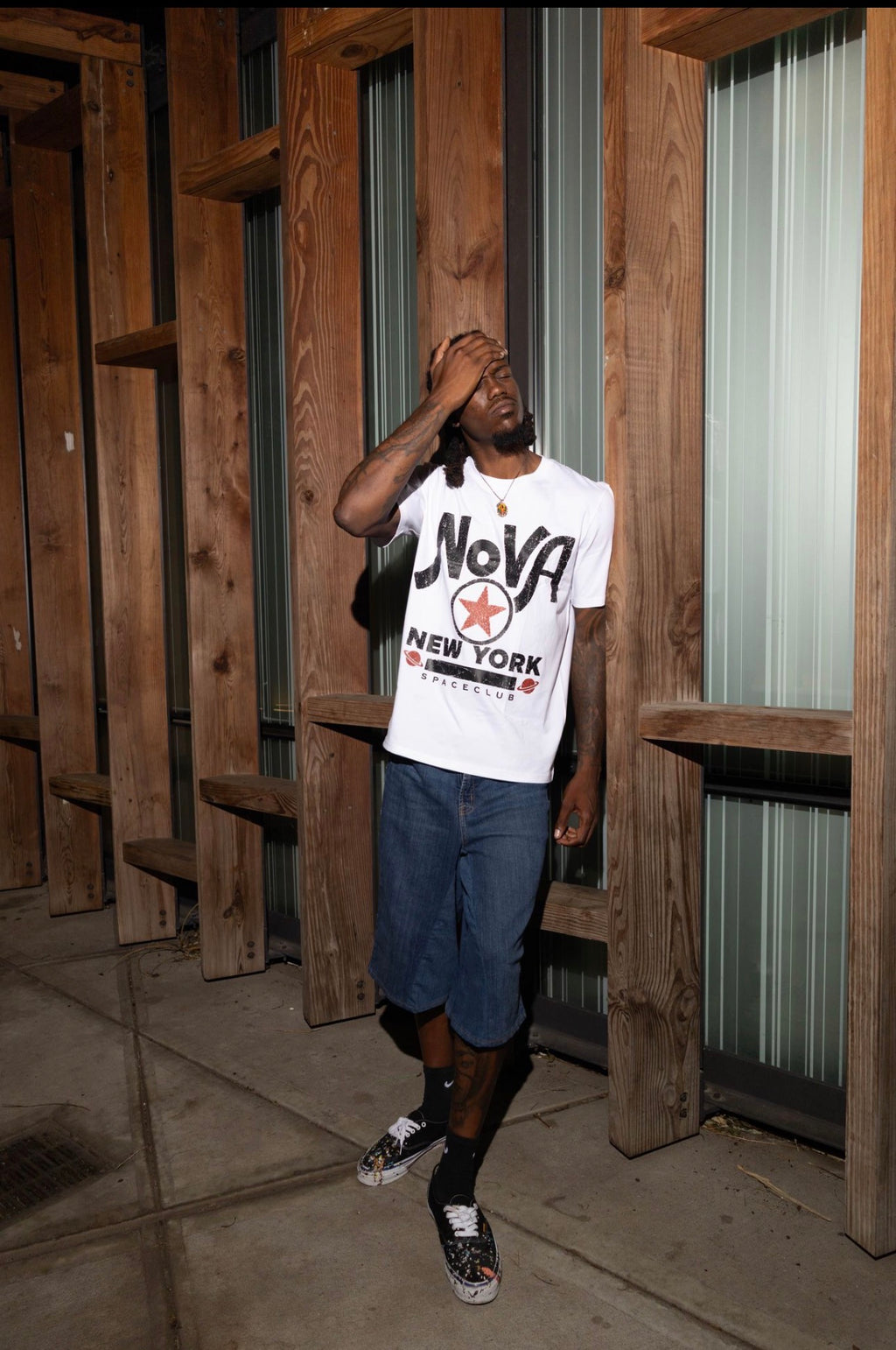 NOVA New York Space Club Tee – White / Red (LIMITED)