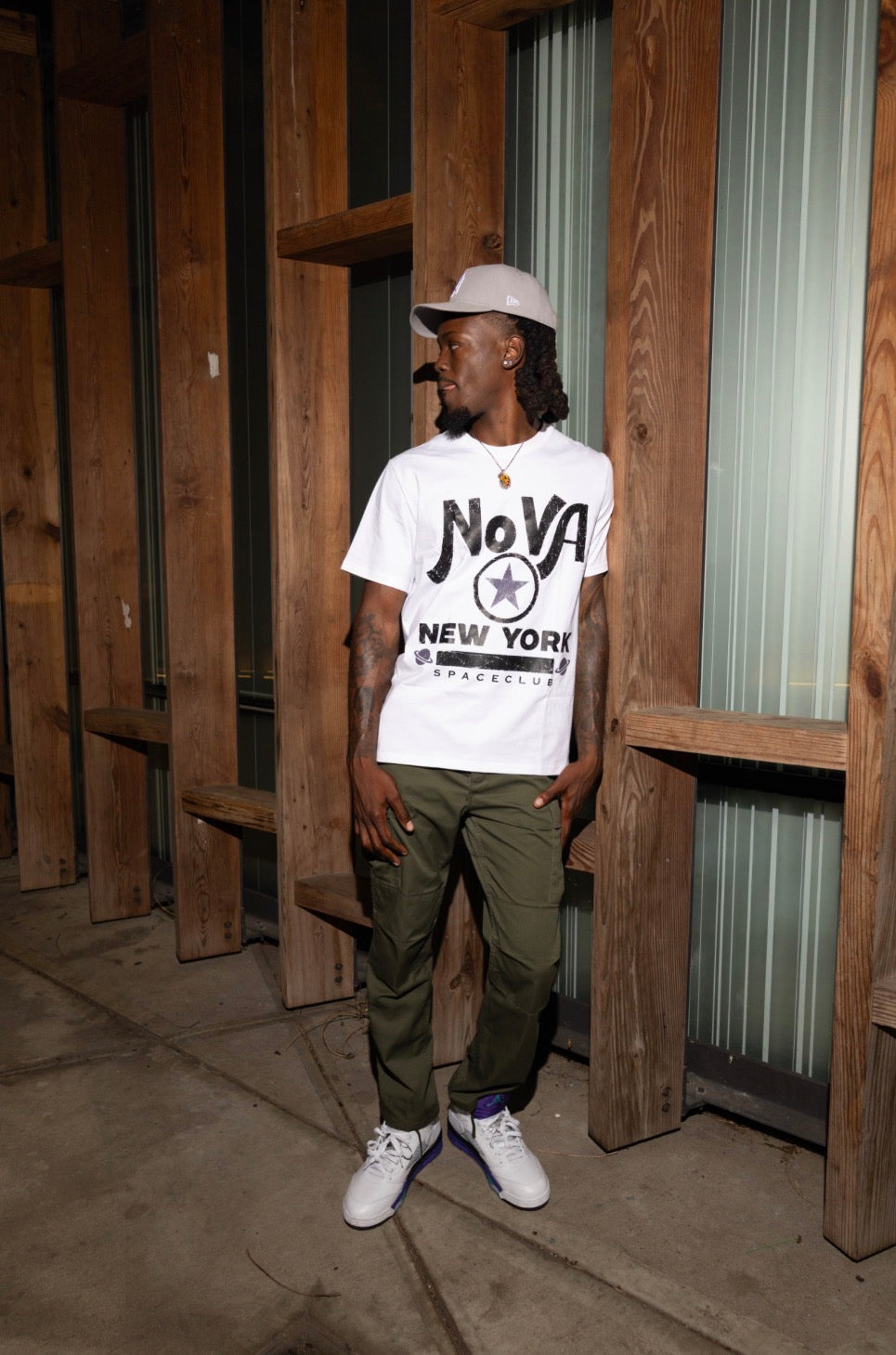 NOVA New York Space Club Tee – White / Light Purple (LIMITED)